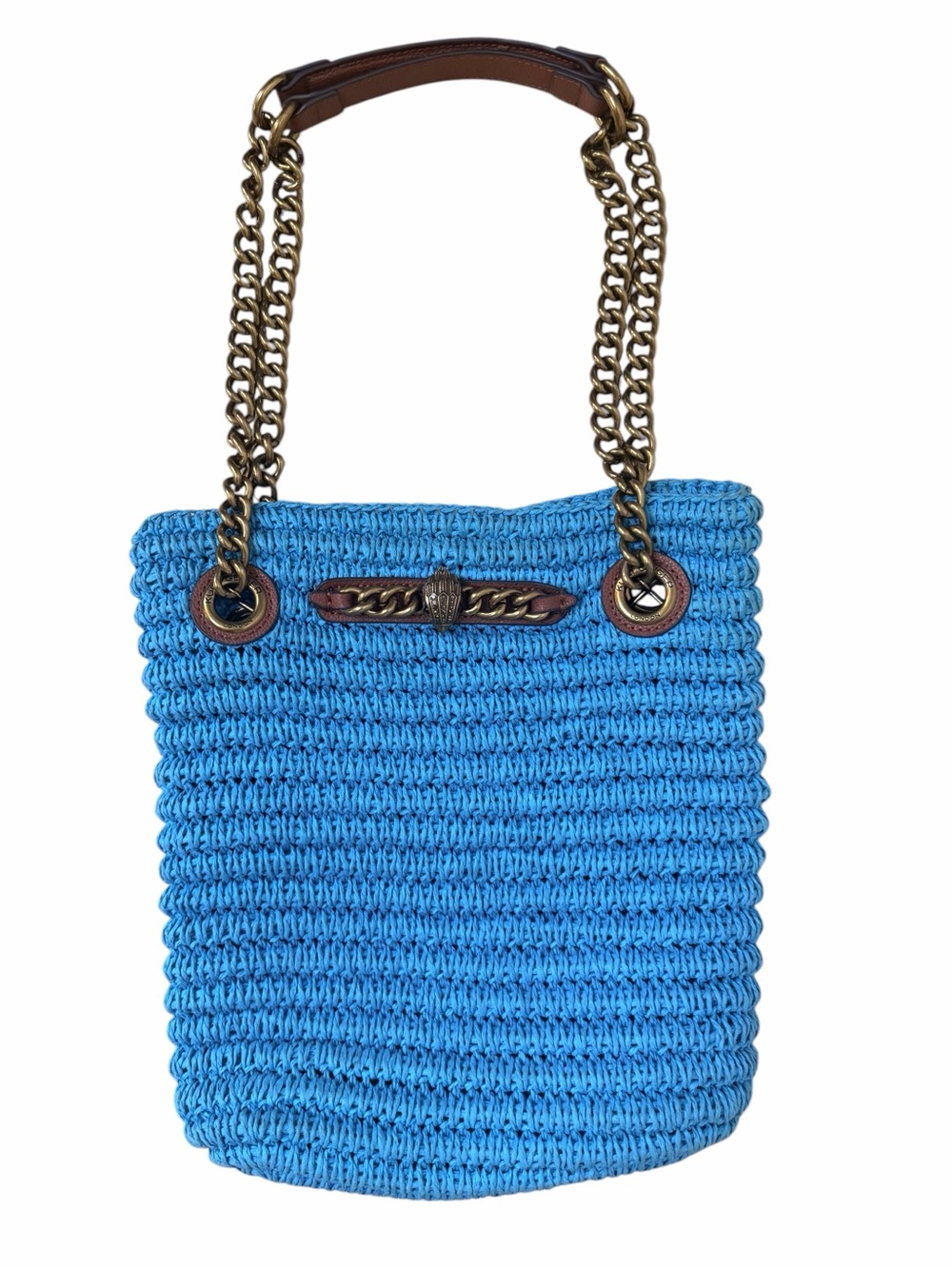 KURT GEIGER Small Chelsea Raffia Tote.